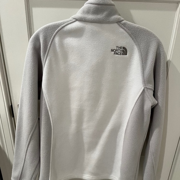 The North Face White Gray Fleece Jacket size Medium - Picture 2 of 3